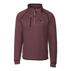 Washington Commanders Cutter & Buck Helmet Mainsail Sweater-Knit Half-Zip Pullover Jacket Burgundy - NFL