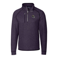 Baltimore Ravens Cutter & Buck Helmet Mainsail Sweater-Knit Half-Zip Pullover Jacket Purple - NFL