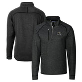 Baltimore Ravens Cutter & Buck Helmet Mainsail Sweater-Knit Half-Zip Pullover Jacket Charcoal - NFL