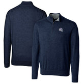Buffalo Bills Cutter & Buck Helmet Lakemont Tri-Blend Quarter-Zip Pullover Sweater Navy - NFL