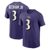 Odell Beckham Jr. Baltimore Ravens Player Name & Number T-Shirt Purple - Nike