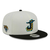 Jacksonville Jaguars New Era City Originals 9FIFTY Snapback Hat Cream/Black - NFL