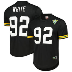Reggie White Green Bay Packers Retired Player Name and Number Mesh Top Black - Mitchell & Ness