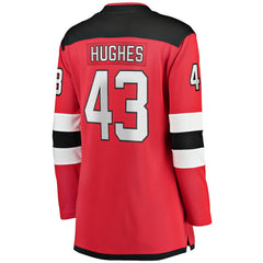Luke Hughes New Jersey Devils - Fanatics Women's Home Breakaway Player Jersey Red