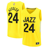 Fanatics - Walker Kessler Utah Jazz Youth Fast Break Player Jersey - Icon Edition - Yellow