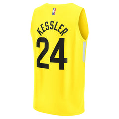 Fanatics - Walker Kessler Utah Jazz Youth Fast Break Player Jersey - Icon Edition - Yellow