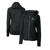 Detroit Lions Cutter & Buck Women's Helmet Logo Mainsail Sweater-Knit Full-Zip Hoodie Charcoal - NFL