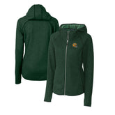 Green Bay Packers Cutter & Buck Women's Helmet Logo Mainsail Sweater-Knit Full-Zip Hoodie Green - NFL