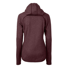 Washington Commanders Cutter & Buck Women's Helmet Logo Mainsail Sweater-Knit Full-Zip Hoodie Burgundy - NFL