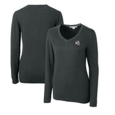 Arizona Cardinals Cutter & Buck Women's Helmet Logo Lakemont Tri-Blend V-Neck Pullover Sweater Charcoal - NFL