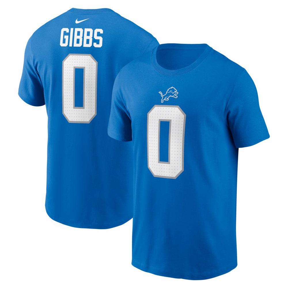 Jahmyr Gibbs Detroit Lions Name & Number T-Shirt Blue - Nike