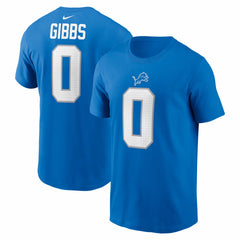 Jahmyr Gibbs Detroit Lions Name & Number T-Shirt Blue - Nike