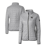 Pittsburgh Steelers Cutter & Buck Women's Helmet Logo Rainier PrimaLoft Eco Insulated Full-Zip Puffer Jacket Gray - NFL