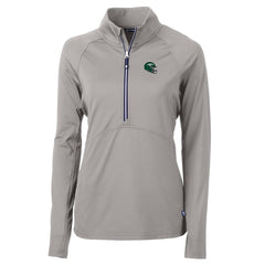 New York Jets Cutter & Buck Women's Helmet Logo Adapt Eco Knit Stretch Recycled Half-Zip Pullover Top Gray - NFL
