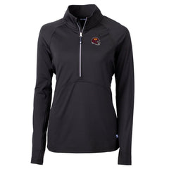 Washington Commanders Cutter & Buck Women's Helmet Logo Adapt Eco Knit Stretch Recycled Half-Zip Pullover Top Black - NFL