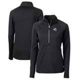 Arizona Cardinals Cutter & Buck Women's Helmet Logo Adapt Eco Knit Stretch Recycled Half-Zip Pullover Top Black - NFL