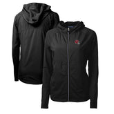 Kansas City Chiefs Cutter & Buck Women's Helmet Logo Adapt Eco Knit Hybrid Recycled Full-Zip Hoodie Black - NFL