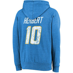 Justin Herbert Los Angeles Chargers Majestic Threads Name & Number Tri-Blend Pullover Hoodie Powder Blue - NFL