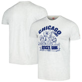 Chicago Cubs Homage Bleacher Bums Hyper Local Tri-Blend T-Shirt On Sale