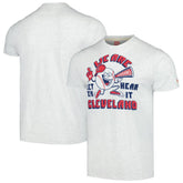 Cleveland Guardians Homage Doodle Collection We Are Cleveland Tri-Blend T-Shirt Lifestyle
