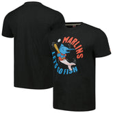 Miami Marlins Homage Doodle Collection Let's Go Fish Tri-Blend T-Shirt Lifestyle