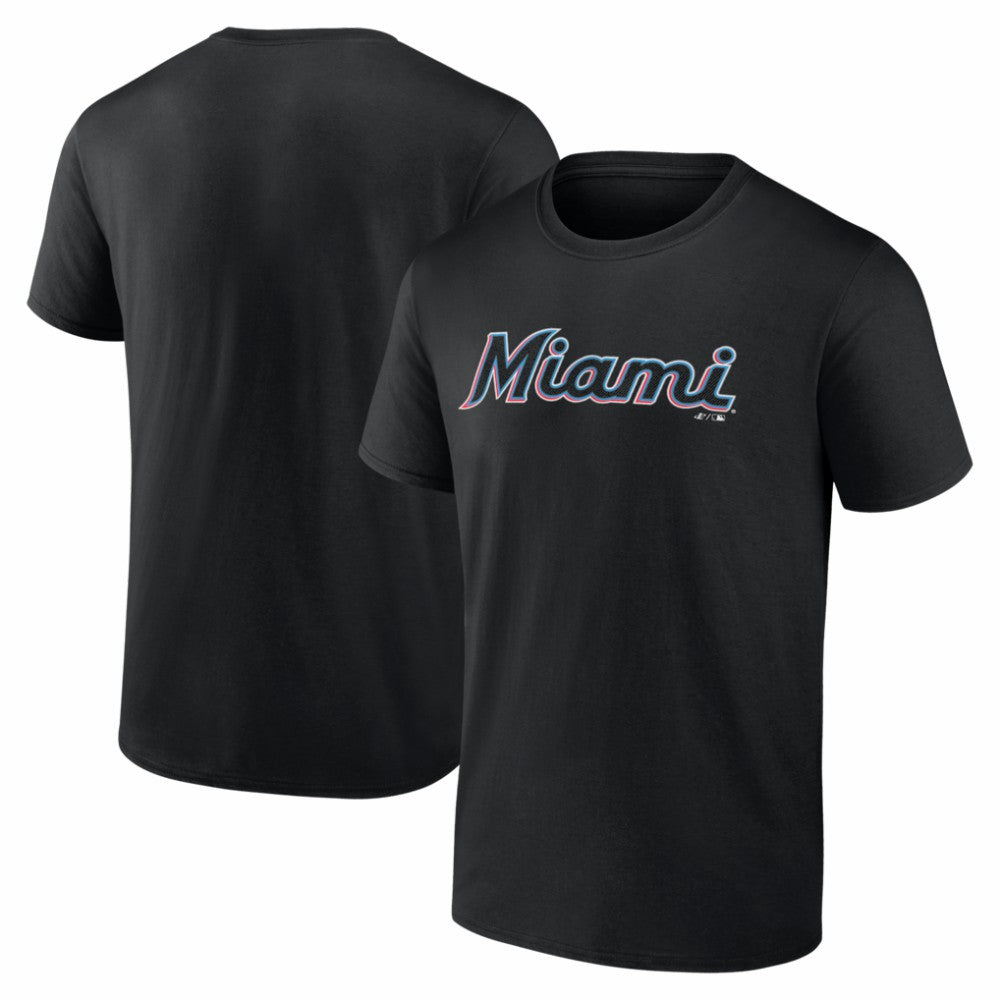 Miami Marlins Logo Athletic Wordmark T-Shirt for sale