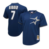 Craig Biggio Houston Astros Mitchell & Ness 1991 Cooperstown Collection Mesh Pullover Jersey Sale