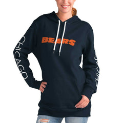 Chicago Bears G-III 4Her by Carl Banks Women's Extra Inning Pullover Hoodie Navy - NFL