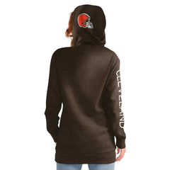 Cleveland Browns G-III 4Her by Carl Banks Women's Extra Inning Pullover Hoodie Brown - NFL
