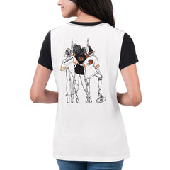 Cincinnati Bengals G-III 4Her by Carl Banks Women's Fashion Illustration T-Shirt White/Black - NFL