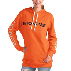 Denver Broncos G-III 4Her by Carl Banks Women's Extra Inning Pullover Hoodie Orange - NFL