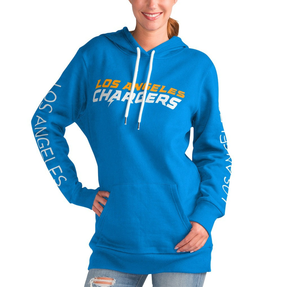 Los Angeles Chargers G-III 4Her by Carl Banks Women's Extra Inning Pullover Hoodie Powder Blue - NFL
