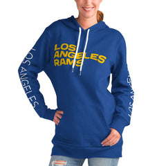Los Angeles Rams G-III 4Her by Carl Banks Women's Extra Inning Pullover Hoodie Royal - NFL
