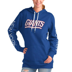 New York Giants G-III 4Her by Carl Banks Women's Extra Inning Pullover Hoodie Royal - NFL