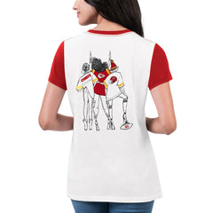 Kansas City Chiefs G-III 4Her by Carl Banks Women's Fashion Illustration T-Shirt White/Red - NFL