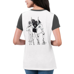 Las Vegas Raiders G-III 4Her by Carl Banks Women's Fashion Illustration T-Shirt White/Black - NFL