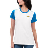 Los Angeles Chargers G-III 4Her by Carl Banks Women's Fashion Illustration T-Shirt White/Powder Blue - NFL