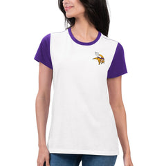 Minnesota Vikings G-III 4Her by Carl Banks Women's Fashion Illustration T-Shirt White/Purple - NFL