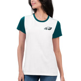 Philadelphia Eagles G-III 4Her by Carl Banks Women's Fashion Illustration T-Shirt White/Midnight Green - NFL