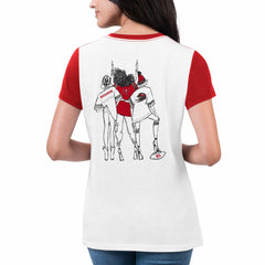 Tampa Bay Buccaneers G-III 4Her by Carl Banks Women's Fashion Illustration T-Shirt White/Red - NFL