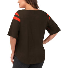 Cleveland Browns G-III 4Her by Carl Banks Women's Plus Size Linebacker T-Shirt Brown - NFL