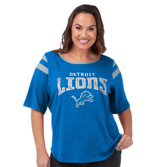 Detroit Lions G-III 4Her by Carl Banks Women's Plus Size Linebacker T-Shirt Royal - NFL