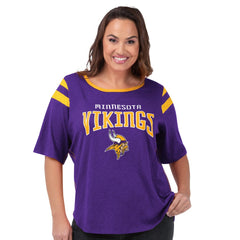 Minnesota Vikings G-III 4Her by Carl Banks Women's Plus Size Linebacker T-Shirt Purple - NFL