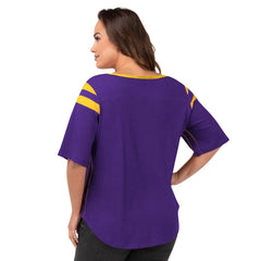 Minnesota Vikings G-III 4Her by Carl Banks Women's Plus Size Linebacker T-Shirt Purple - NFL