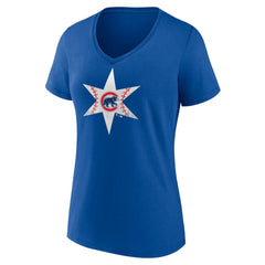 Chicago Cubs Women's Hometown Collection Chi Star V-Neck T-Shirt Lifestyle