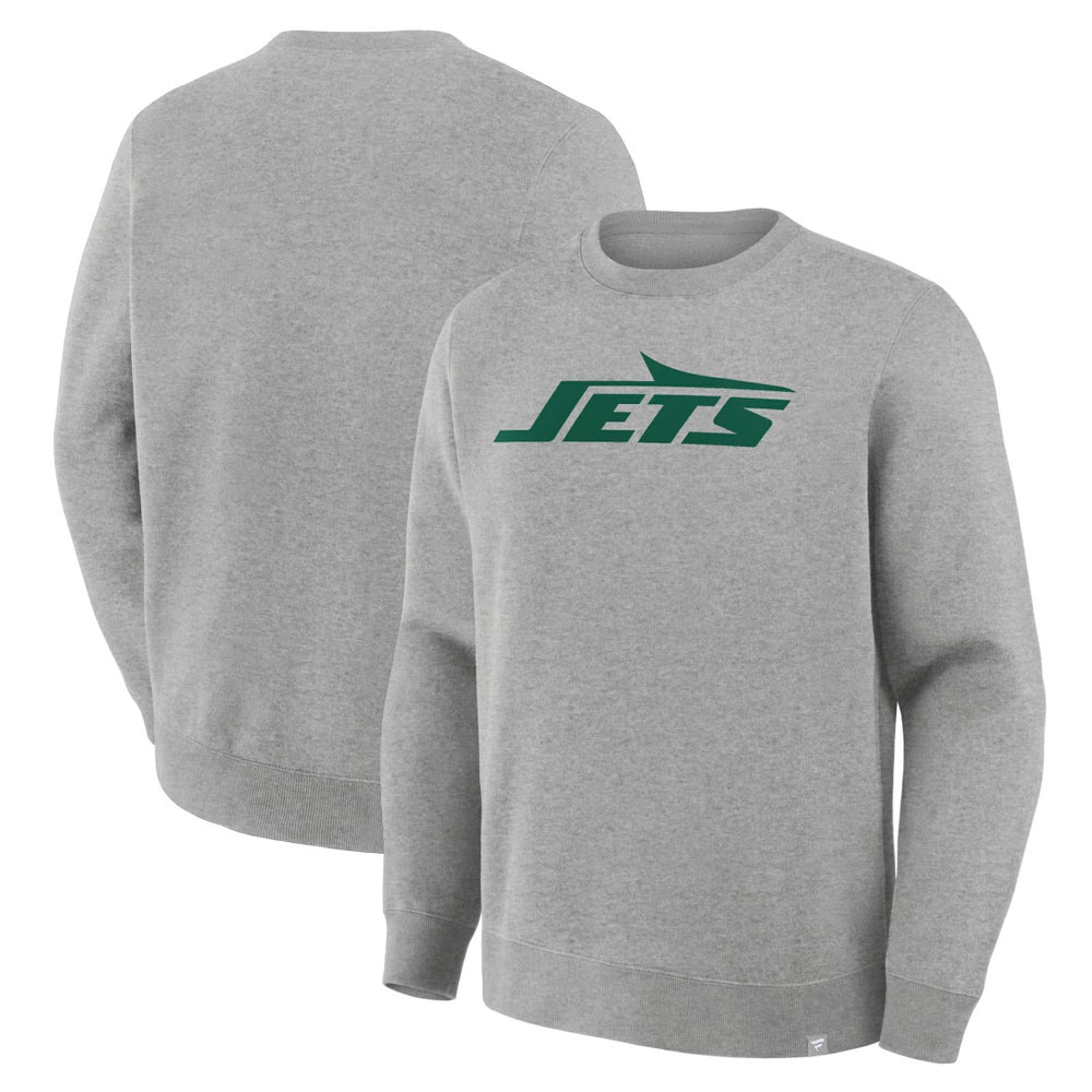 New York Jets Primary Logo Legacy Sweatshirt Heather Gray - Fanatics