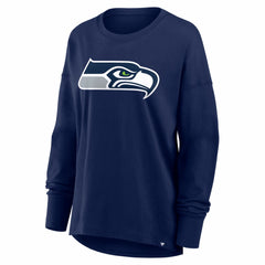 Seattle Seahawks Women's Essential Long Sleeve T-Shirt College Navy - Fanatics