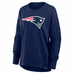 New England Patriots Women's Essential Long Sleeve T-Shirt Navy - Fanatics