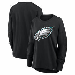 Philadelphia Eagles Women's Essential Long Sleeve T-Shirt Black - Fanatics