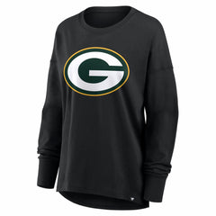 Green Bay Packers Women's Essential Long Sleeve T-Shirt Black - Fanatics